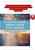 Evidence-Based Practice for Nurses&colon; Appraisal and Application of Research &lpar;5th Edition&rpar; &ndash; Complete Test Bank Chapters 1&ndash;19