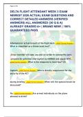 DELTA FLIGHT ATTENDANT WEEK 3 EXAM  NEWEST 2026 ACTUAL EXAM QUESTIONS AND  CORRECT DETAILED ANSWERS &lpar;VERIFIED  ANSWERS&rpar; ALL ANSWERED &lbrace;30 Q & A&rcub;  ALREADY GRADED A&plus; &vert; BRAND NEW&excl; &vert; 100&percnt;  GUARANTEED PASS 