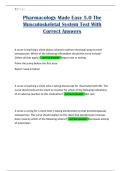 Pharmacology Made Easy 5&period;0 The Musculoskeletal System Test With Correct Answers