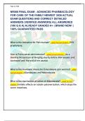 NR566 FINAL EXAM - ADVANCED PHARMACOLOGY  FOR CARE OF THE FAMILY NEWEST 2026 ACTUAL  EXAM QUESTIONS AND CORRECT DETAILED  ANSWERS &lpar;VERIFIED ANSWERS&rpar; ALL ANSWERED  &lbrace;180 Q & A&rcub; ALREADY GRADED A&plus; &vert; BRAND NEW&excl; &vert;  100&percnt; GUARANTEED PASS 