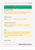 UKY PSY 100 FINAl Questions and Correct  Answers&sol; Latest Update &sol; Already Graded