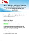 NR511 &sol; NR 511 Final Exam Differential Diagnosis & Primary Care Practicum &vert;100 Actual Questions and Answers Latest Updated 2025&sol;2026 &lpar;Graded A&plus;&rpar;