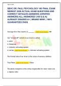 SBVC DR&period; PAUL PSYCHOLOGY 100 FINAL EXAM  NEWEST 2026 ACTUAL EXAM QUESTIONS AND  CORRECT DETAILED ANSWERS &lpar;VERIFIED  ANSWERS&rpar; ALL ANSWERED &lbrace;160 Q & A&rcub;  ALREADY GRADED A&plus; &vert; BRAND NEW&excl; &vert; 100&percnt;  GUARANTEED PASS 