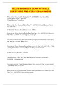 TELUS Business Exam &ndash; Complete Question & Answer Guide&comma; TELUS Business Solutions &ndash; Verified Exam Preparation Material