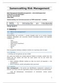 Bedrijfsmanagement&colon; Risk Management Samenvatting