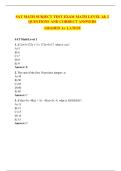 SAT MATH SUBJECT TEST EXAM MATH LEVEL 1& 2  QUESTIONS AND CORRECT ANSWERS  GRADED A&plus; LATEST 