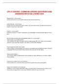 CPL&lowbar;S COURSE- COMMUNICATIONS QUESTIONS AND ANSWERS WITH SOLUTIONS 
