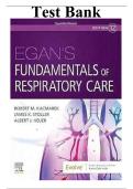 Test Bank for Egan's Fundamentals of Respiratory Care&comma; 12th Edition By James K&period; Stoller & 4 More ISBN&colon;9780323931991&vert; All Chapters 1-58 Covered &vert; Question with Correct Answers