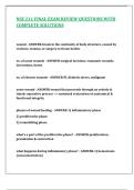NSE 211 FINAL EXAM REVIEW QUESTIONS WITH  COMPLETE SOLUTIONS