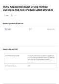 IICRC Applied Structural Drying Verified Questions And Answers 2025 Latest Solutions