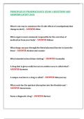 PRINCIPLES OF PHARMACOLOGY&colon; EXAM 1 QUESTIONS AND  ANSWERS LATEST 2026