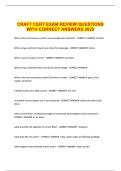 CRAFT CERT EXAM REVIEW QUESTIONS WITH CORRECT ANSWERS 