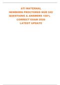 ATI Maternal Newborn Proctored Exam &ndash; NUR 242 &vert; Latest 2026 Update &vert; 100&percnt; Correct Questions & Answers