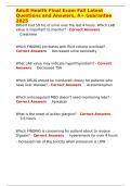 Adult Health Final Exam Fall Latest Questions and Answers&comma; A&plus; Guarantee 2025