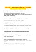 CROSSFIT Level 1 Exam Review Questions with Correct Answers 