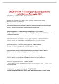 CROSSFIT L1 &lpar;Technique&rpar; Exam Questions with Correct Answers 