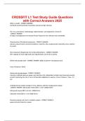 CROSSFIT L1 Test Study Guide Questions with Correct Answers 
