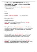 1st Quarter CAT REVIEWER Verified Solutions for Final Exams&comma; Top Grade Assurance 2026