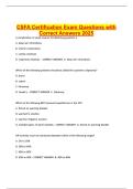CSFA Certification Exam Questions with Correct Answers 