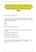 Medical Gas Test Exam Questions Complete Solutions New Update&sol; Med Gas Exam Questions With All Correct Answers <Verified Answers>  Marking Scheme New Update