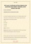 RVTI Level 1 Certification ACTUAL EXAM ALL 250 QUESTIONS AND CORRECT ANSWERS LATEST UPDATE THIS YEAR