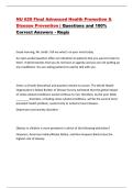 NU 629 Final Exam Advanced Health Promotion & Disease Prevention &vert; Questions and 100&percnt; Correct Answers - Regis