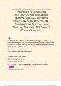 WGU D488 - CYBERSECURITY ARCHITECTURE AND ENGINEERING &lpar;CASP&plus;&rpar; FINAL EXAM TEST BANK &lpar;LATEST 2026 &sol; 2027 UPDATE&rpar; 1000&plus; COMPREHENSIVE QUESTIONS AND ANSWERS &vert; GRADE A &vert; 100&percnt; CORRECT &lpar;VERIFIED SOLUTIONS&rpar;  