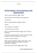 PC707-Module 2 Exam Questions with  Answers latest