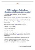 PC707-module 4-Cardiac Exam  Questions with Correct Answers latest
