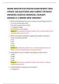 MAINE MASTER ELECTRICIAN EXAM NEWEST 2026  UPDATE 100 QUESTIONS AND CORRECT DETAILED  ANSWERS &lpar;VERIFIED ANSWERS&rpar; &vert;ALREADY  GRADED A&plus;&vert;&vert;BRAND NEW VERSION&excl;&excl; 