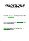 WISCONSIN PESTICIDE APPLICATOR EXAM  STUDY GUIDE 2026 &vert; TURF & LANDSCAPE &vert;  GUARANTEED VALUE PACK &vert; ALREADY  GRADED A&plus;&vert;UPDATED