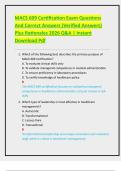 MACS 609 Certification Exam Questions  And Correct Answers &lpar;Verified Answers&rpar;  Plus Rationales 2026 Q&A &vert; Instant  Download Pdf 