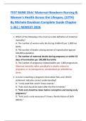 TEST BANK Olds' Maternal-Newborn Nursing &  Women's Health Across the Lifespan&comma; &lpar;12TH&rpar;  By Michele Davidson Complete Guide Chapter  1-36&vert;&vert; NEWEST 2026 