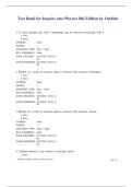 TEST BANK for Inquiry into Physics 8th Edition by Ostdiek All Chapters 1 - 12 all updated