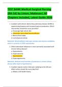 TEST BANK Medical-Surgical Nursing  &lpar;8th Ed&rpar; by Linton&semi; Matteson&vert; All  Chapters Included&comma; Latest Guide 2026