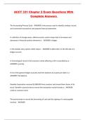 ACCT 331 Chapter 2 Exam Questions With Complete Answers 