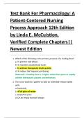 Test Bank For Pharmacology&colon; A  Patient-Centered Nursing  Process Approach 12th Edition  by Linda E&period; McCuistion&comma;  Verified Complete Chapters&vert;&vert;  Newest Edition