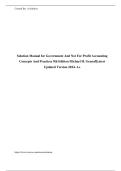 Solution Manual for Government And Not For Profit Accounting Concepts And Practices 9th Edition Michael H&period; Granof&vert;Latest Updated Version 2024 &period; A&plus;