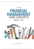 TEST BANK FOR Financial Management&colon; Core Concepts 6th edition by Raymond Brooks&comma; Jimmy Yang ISBN&colon;978-0135355985 COMPLETE GUIDE ALL CHAPTERS COVERED 100&percnt; VERIFIED A&plus; GRADE ASSURED&excl;&excl;&excl;&excl;&excl;NEW LATEST UPDATE&excl;&excl;&excl;&excl;