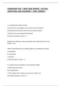 CAREGIVER TEST &vert; NEW 2026 UPDATE &vert; ACTUAL QUESTIONS AND ANSWERS &vert; 100&percnt; CORRECT