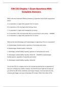 FIN 332 Chapter 1 Exam Questions With Complete Answers 