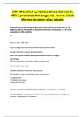 NETA ETT Certified Level 3&sol; Questions pulled from the NETA 3 practice test from testguy&period;net&period; Answers include reference documents when available&period;