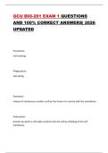 GCU BIO-201 EXAM 1 QUESTIONS AND 100&percnt; CORRECT ANSWERS&vert; 2026 UPDATED