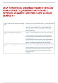 DECA Performance IndicatorsNEWEST VERSION  WITH COMPLETE QUESTIONS AND CORRECT  DETAILED ANSWERS VERIFIED 100&percnt; ALREADY  GRADED A&plus;