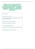 MPOETC ACT 120 CERTIFICATION  EXAM ACTUAL EXAM 2026&vert; ALL  QUESTIONS AND CORRECT ANSWERS &vert;  ALREADY GRADED A&plus; &vert; VERIFIED  ANSWERS &vert; LATEST VERSION &lpar;JUST  RELEASED&rpar;