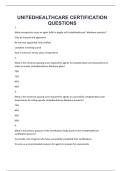 UNITEDHEALTHCARE CERTIFICATION QUESTIONS