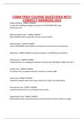 CSWA PREP COURSE QUESTIONS WITH CORRECT ANSWERS 