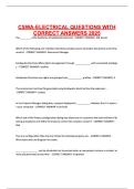 CSWA-ELECTRICAL QUESTIONS WITH CORRECT ANSWERS 
