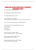 CSWA-SD QUESTIONS WITH CORRECT ANSWERS