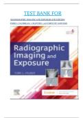 TEST BANK FOR  RADIOGRAPHIC IMAGING AND EXPOSURE 6TH EDITION  TERRI L&period; FAUBER&vert;ALL  CHAPTERS 1-10&lpar;COMPLETE ANSWERS